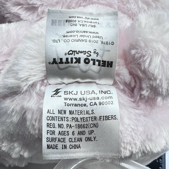 Sanrio Hello Kitty 13” Bunny Rabbit Suit Red Pink Hearts Plush - Picture 15 of 15